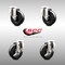Service Caster 4 Inch 316SS Soft Rubber Wheel Swivel Bolt Hole Caster Brakes SCC, 2PK SCC-SS316BH20S414-SRS-2-TLB-2 - alternate 4